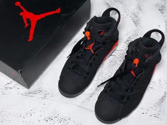 HYPE 384664-060 Retro 6 Infrared Jordan Black OG Air 0620